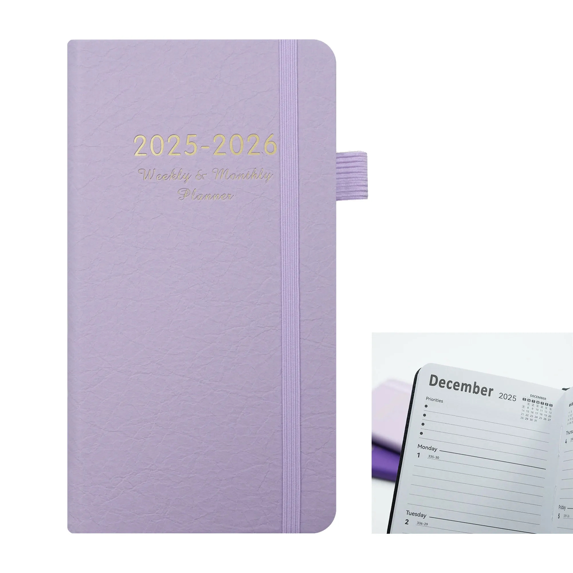 Leather Pocket Weekly Planner July 2025 to June 2026 1