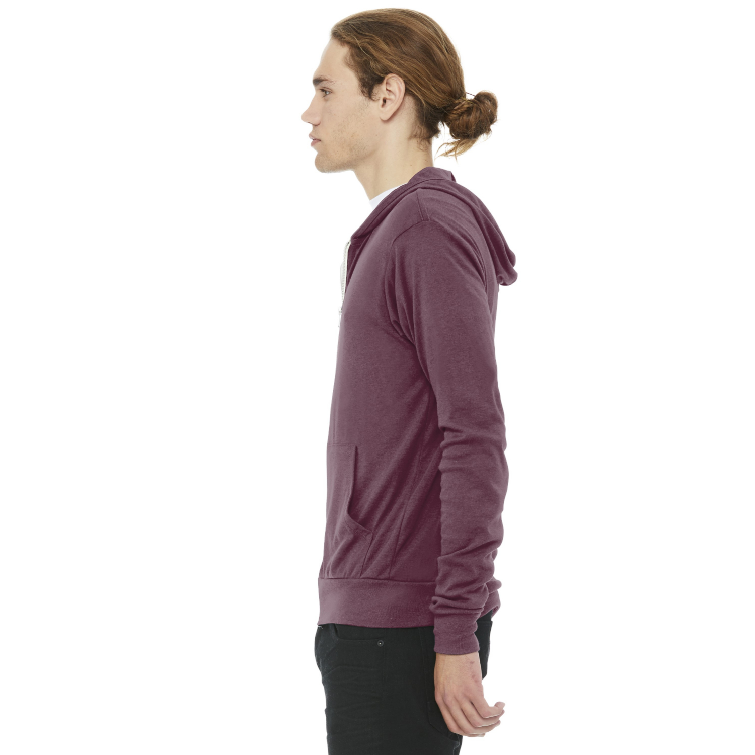 BELLA+CANVAS Unisex Triblend Full-Zip Lightweight Hoodie 2