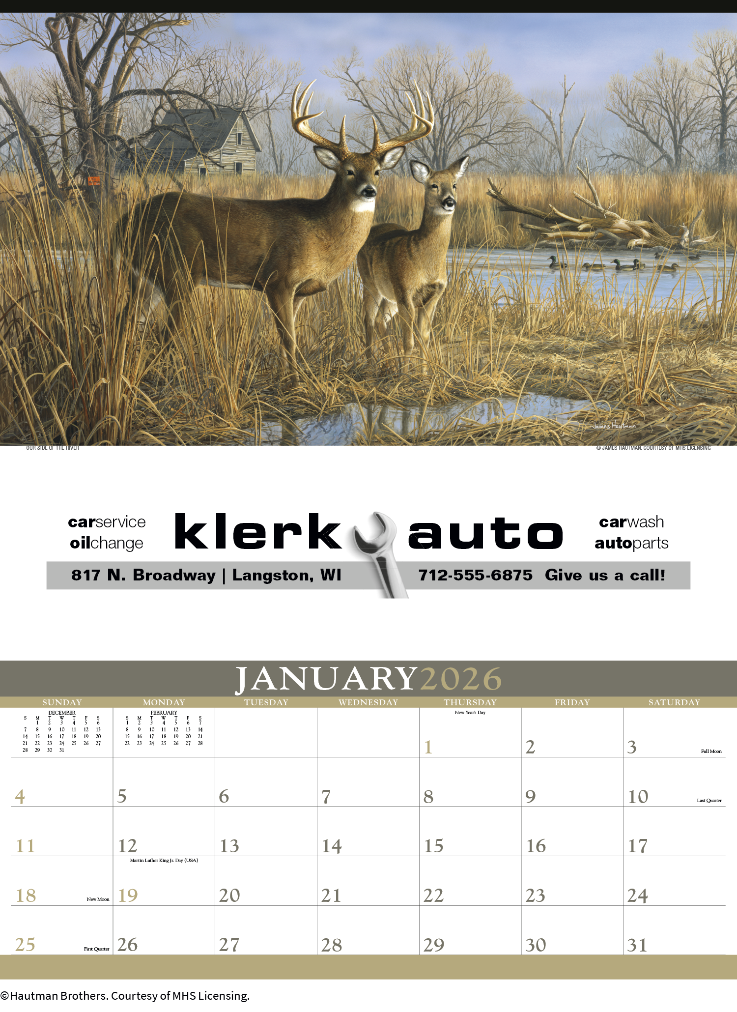 Triumph® Calendars Wildlife Art by the Hautman Brothers Calendar 3