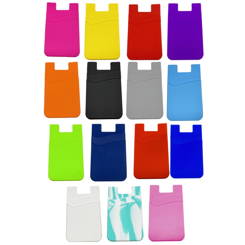 Silicone Phone Card Holder Double Slot Pocket 2