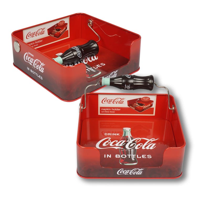 Coca-Cola Napkin Dispensers - Red Coke Bottle Handle 2
