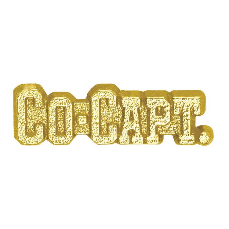 Co-Captain Bright Gold Chenille Lapel Pin