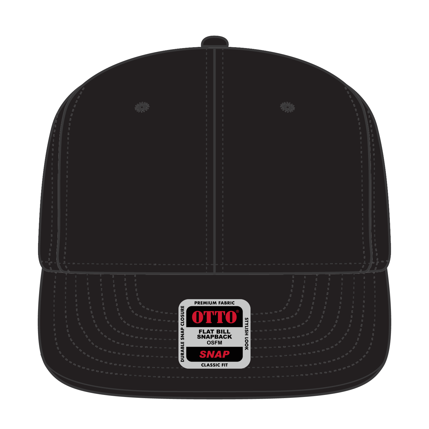 OTTO CAP® OTTO SNAP 6 Panel Pro Style Snapback Hat 142