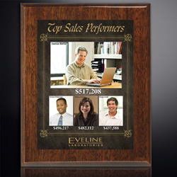 Aberdeen Walnut Plaque with Sublimated Plate 9