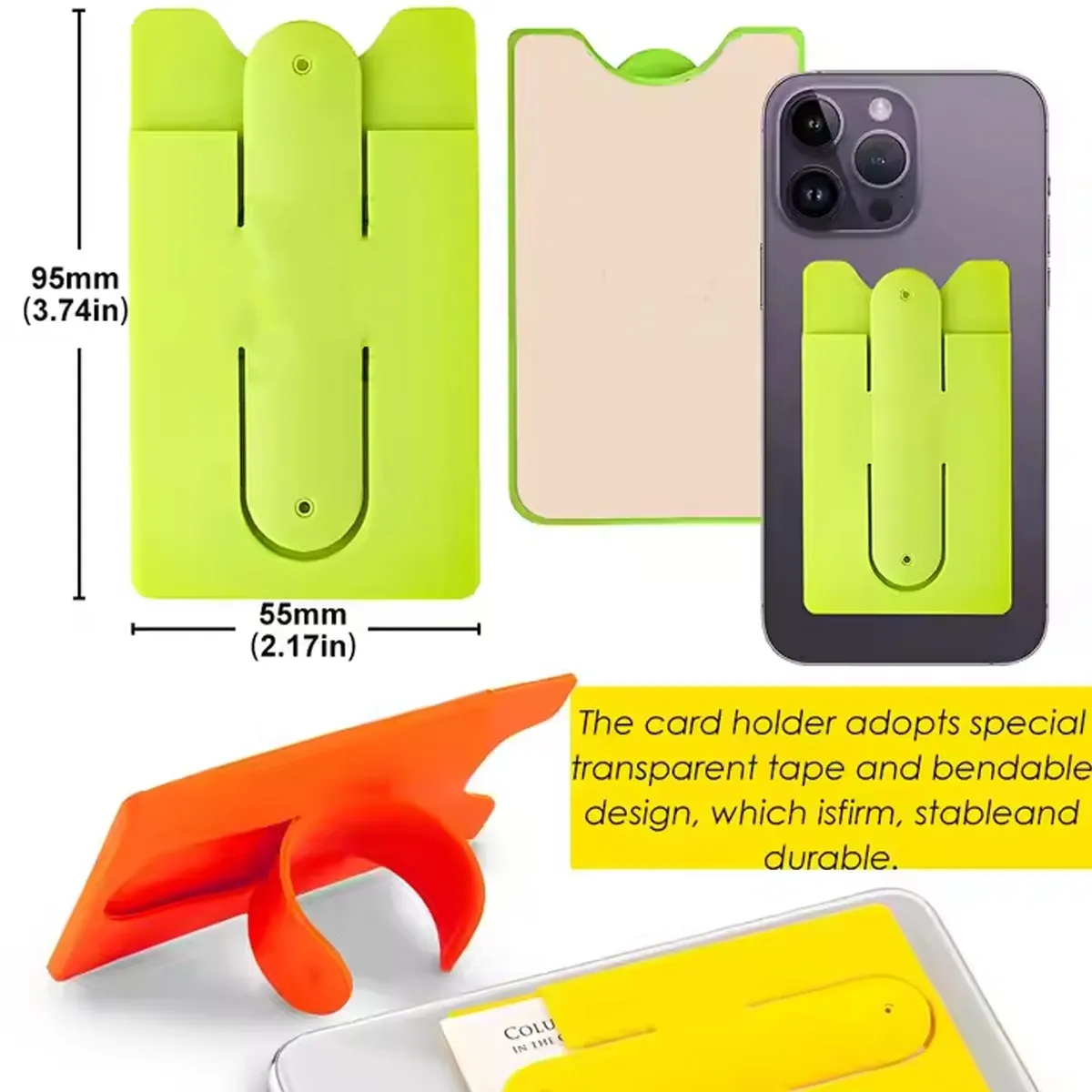 Silicone Card Holder Phone Pocket 5