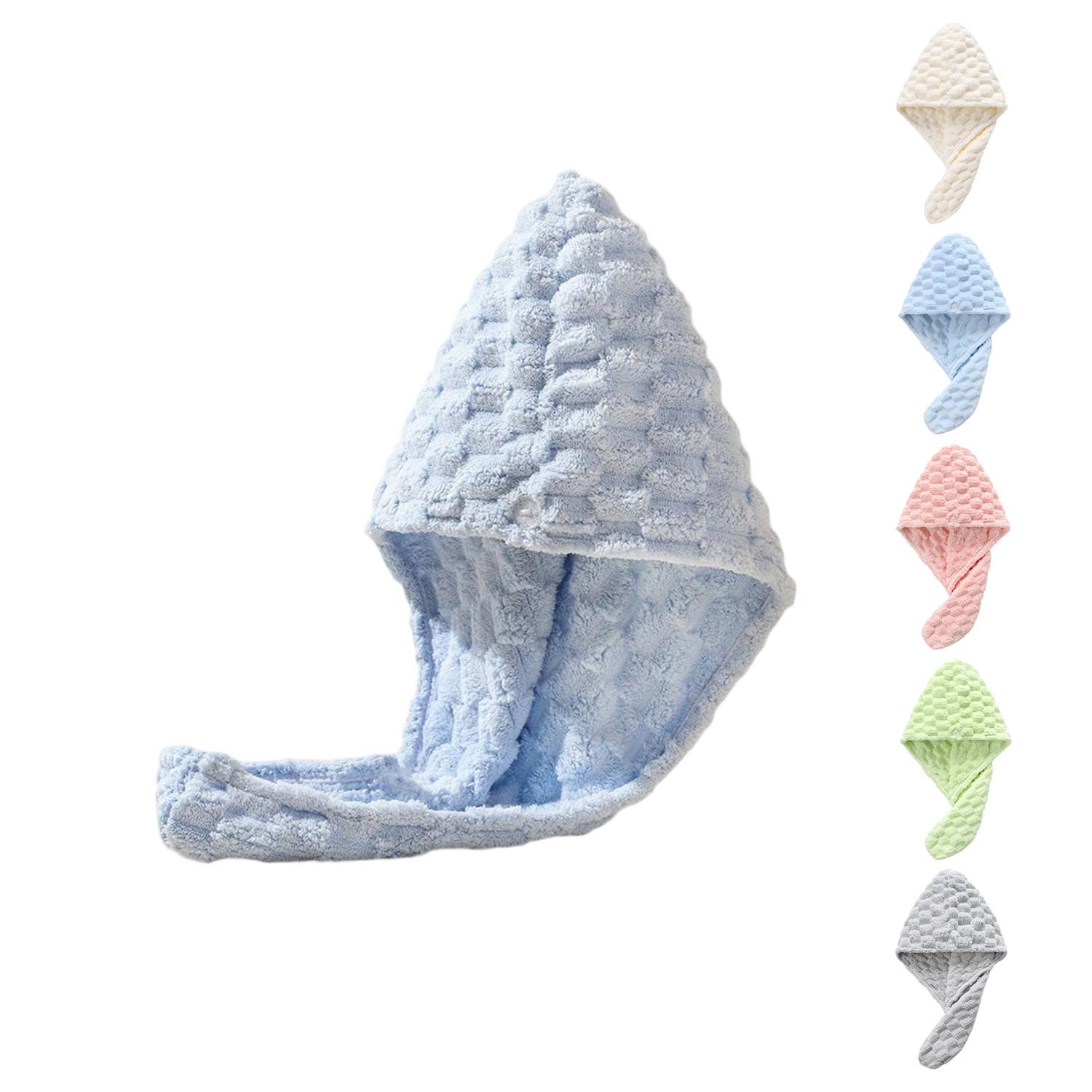 Women Coral Fleece Fast Drying Hair Towel 2