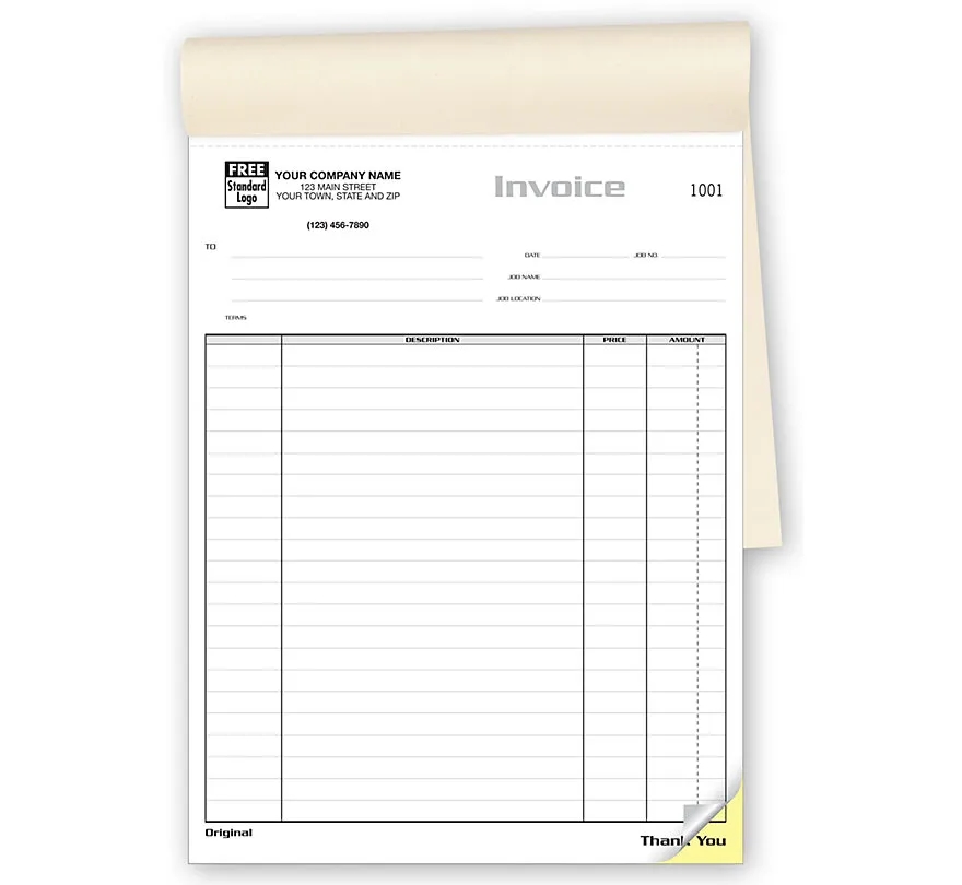 Invoices, for Large Jobs, Booked 1