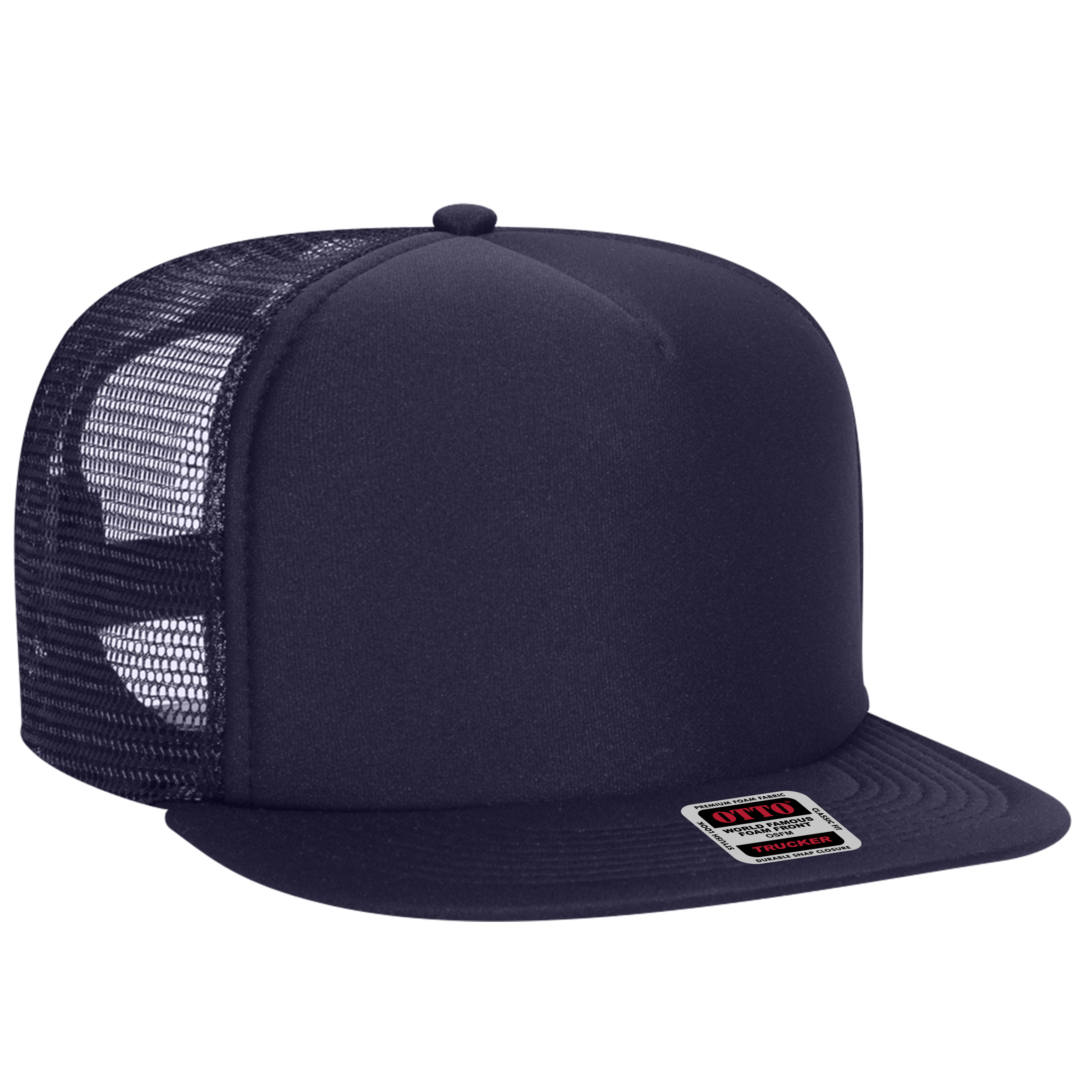 OTTO CAP® OTTO SNAP 5 Panel High Crown Mesh Back Trucker Snapback Hat 19