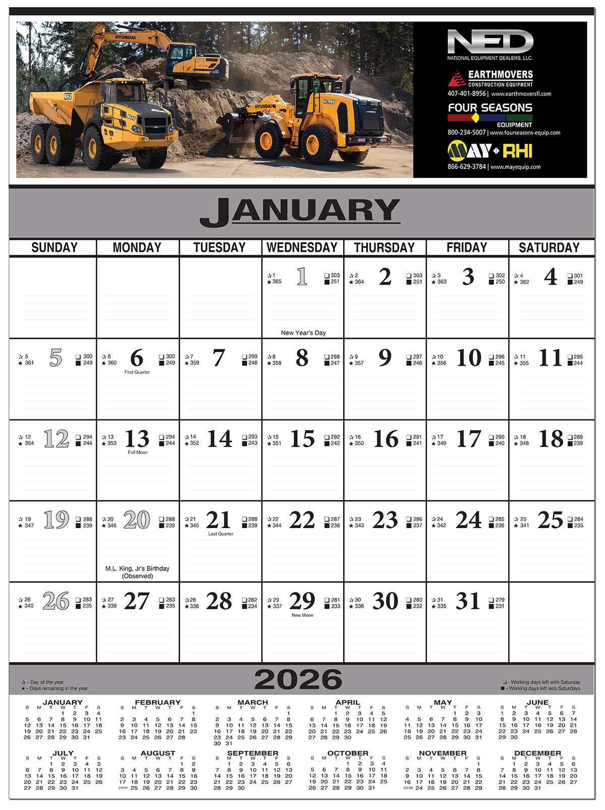 Economy Contractor 12 Sheet Wall Calendar - Full Color 6
