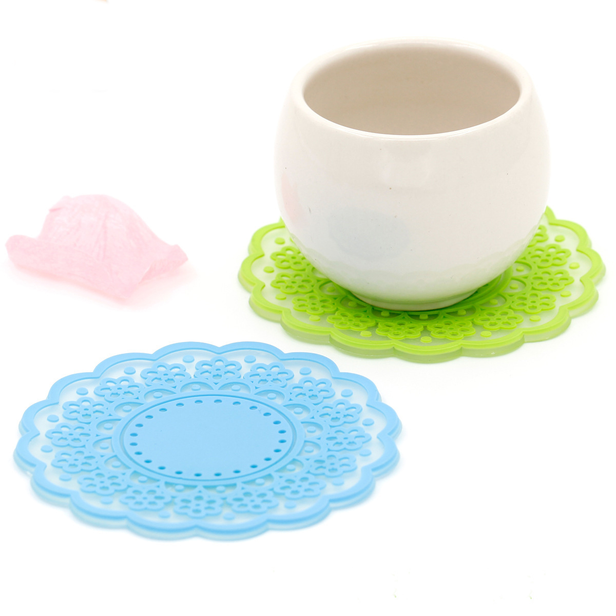 Round Flower Shape Cup Coaster 3