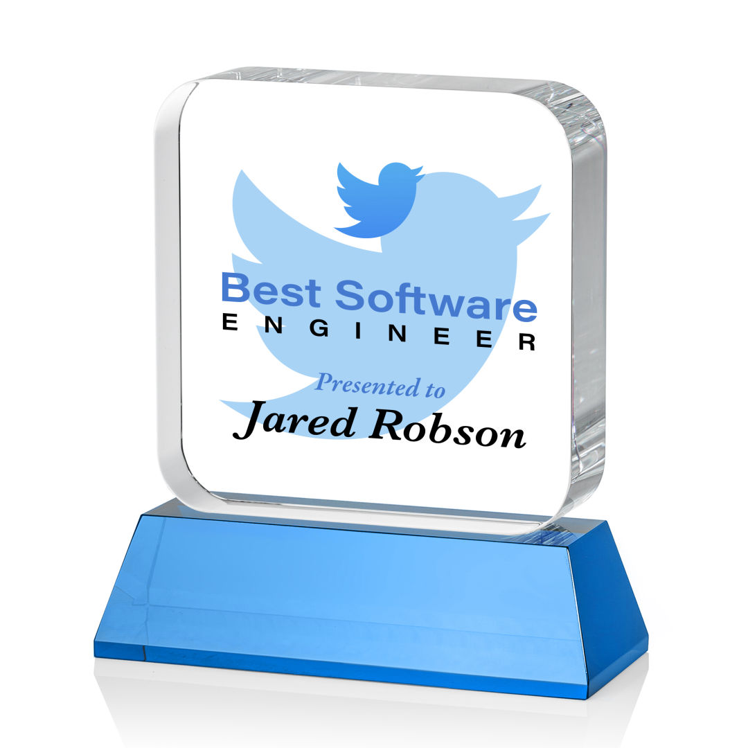 Flamborough VividPrint™ Award on Base - Sky Blue 10