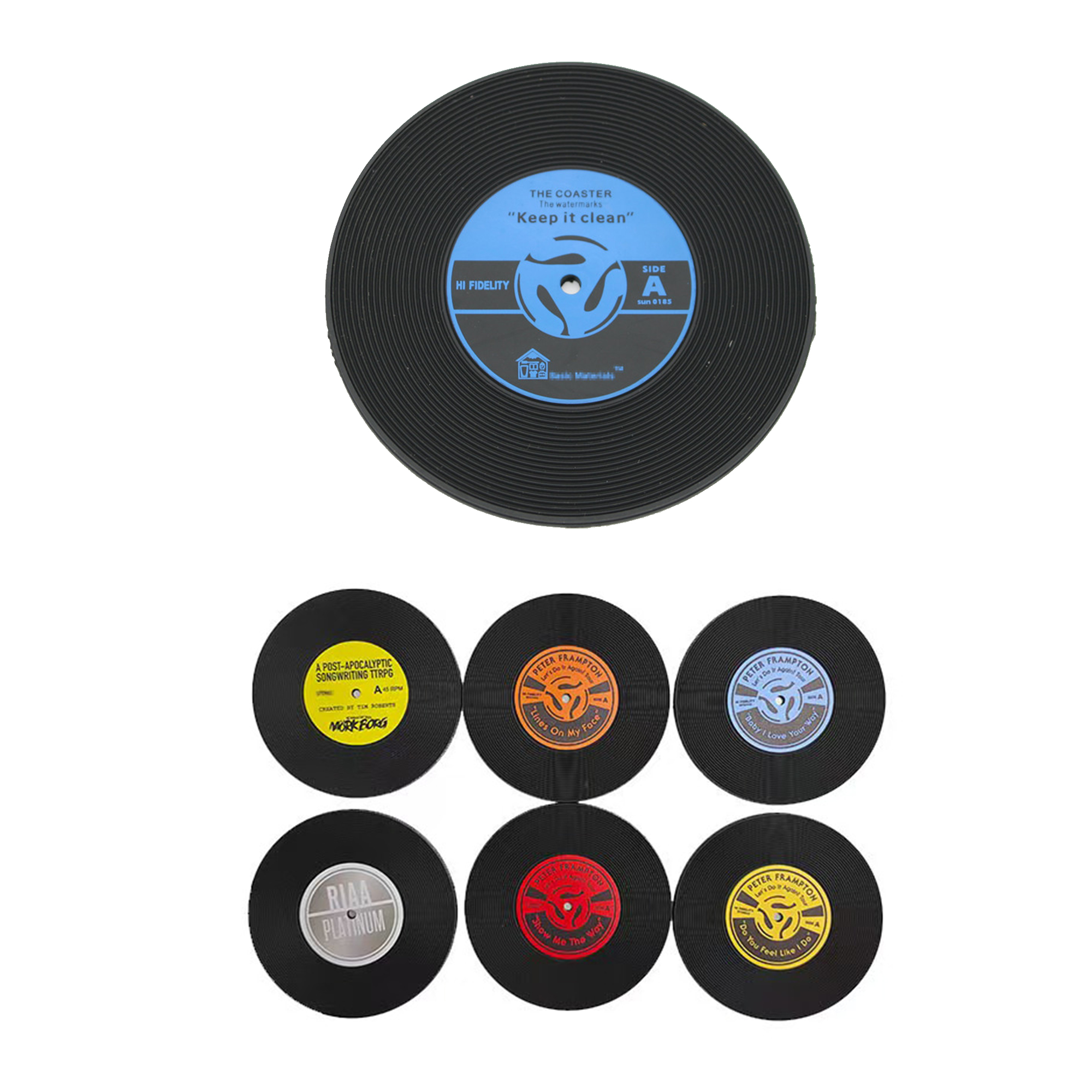 PVC Vinyl Record Coasters Cup Mat 2