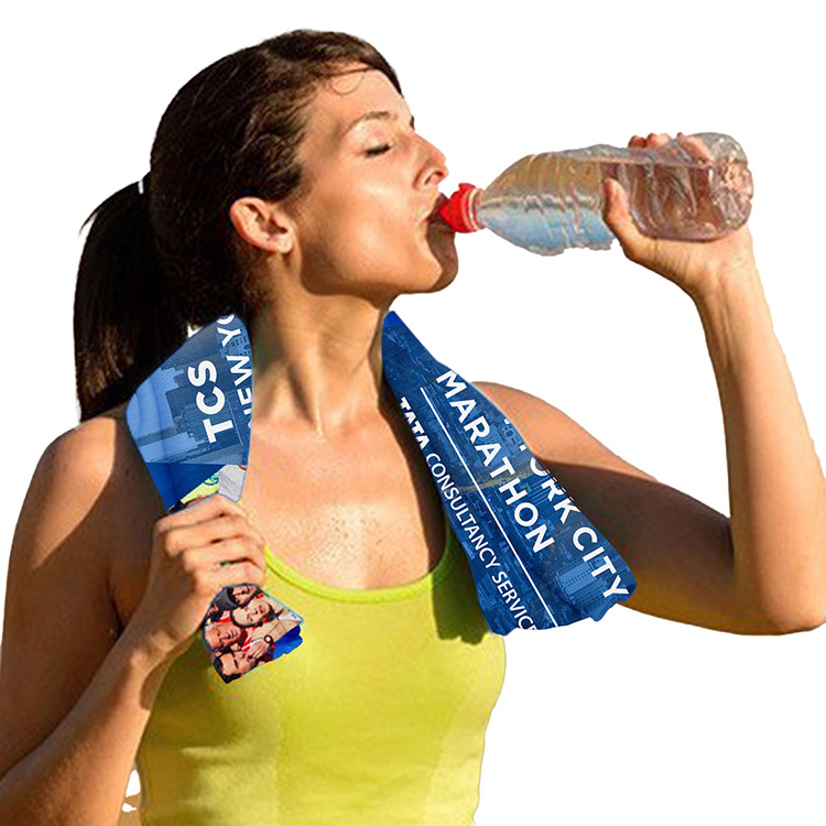 "THE WHITAKER" Full Color Sublimation Recycled RPET Cooling Towel – 12" W x 32" H 8