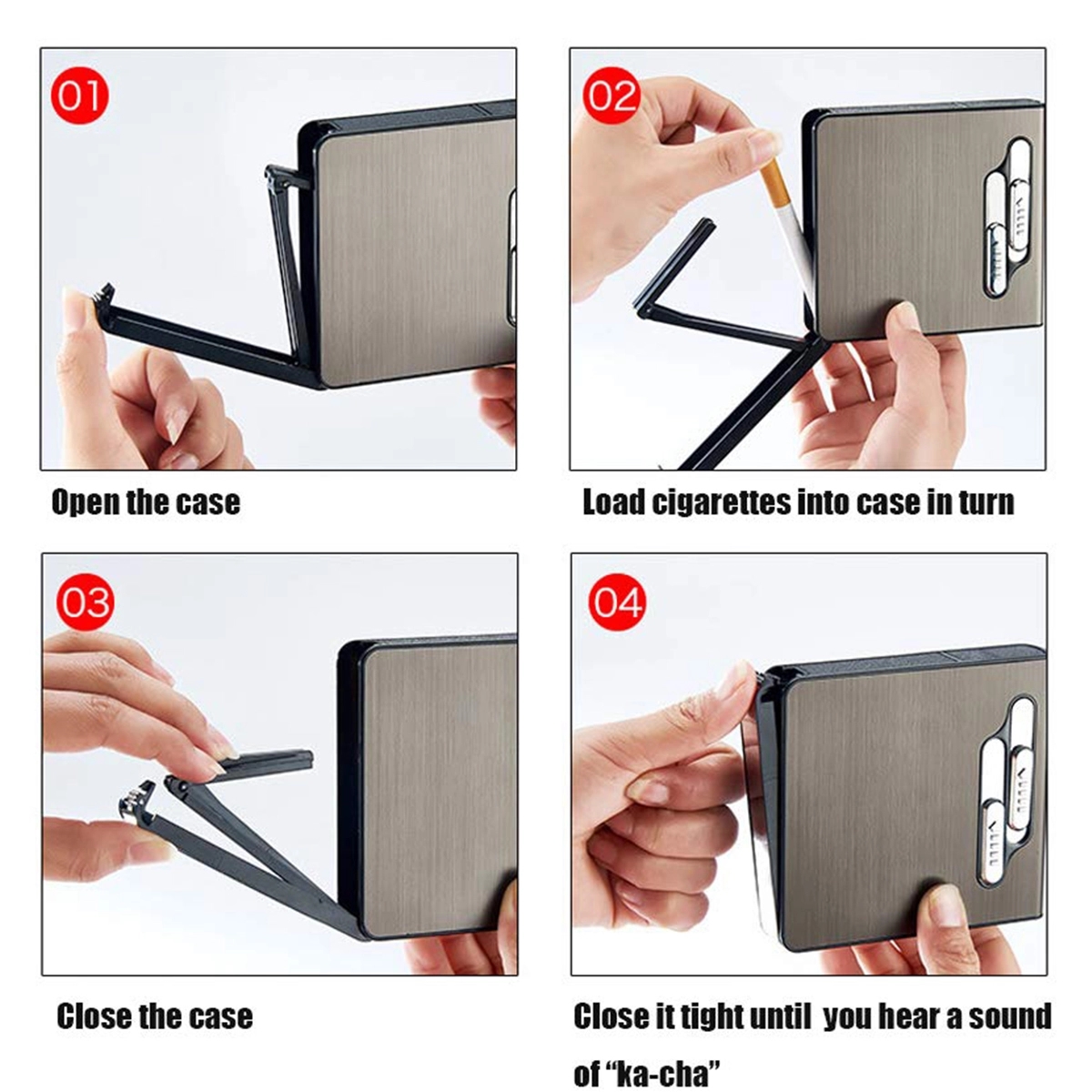 Electronic Lighter And Cigarette Box Tobacco Case 2