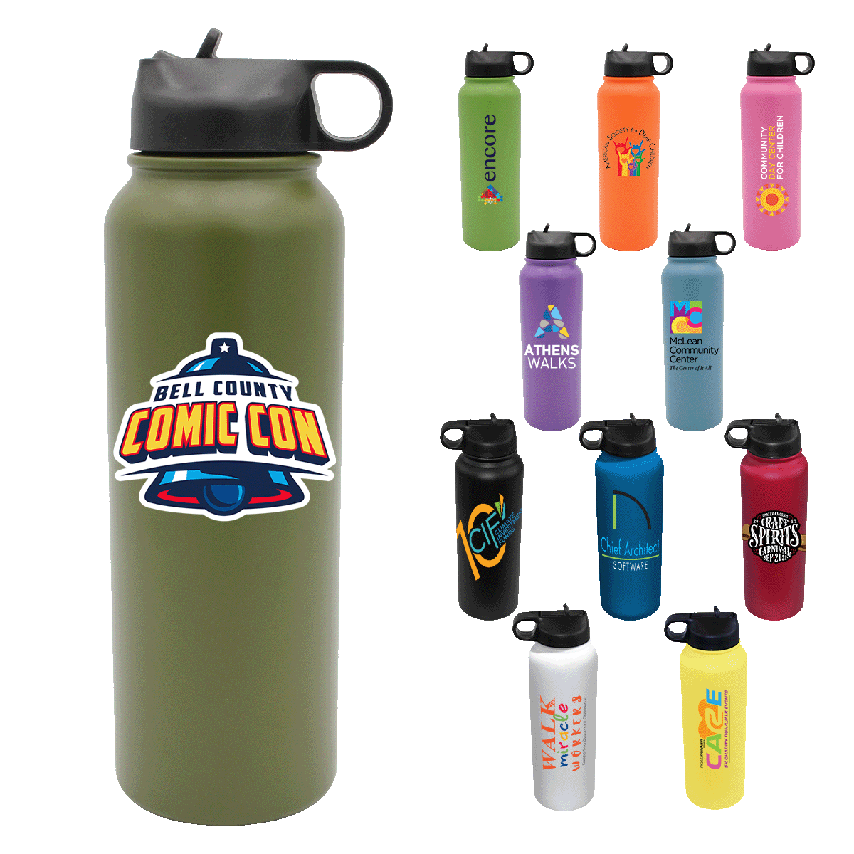 32 oz. Memphis Sports Bottle with Straw Lid 12