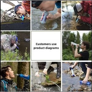 Portable Personal Water Filtration Survival for Emergency Kits Outdoor Activities and Hiking 2