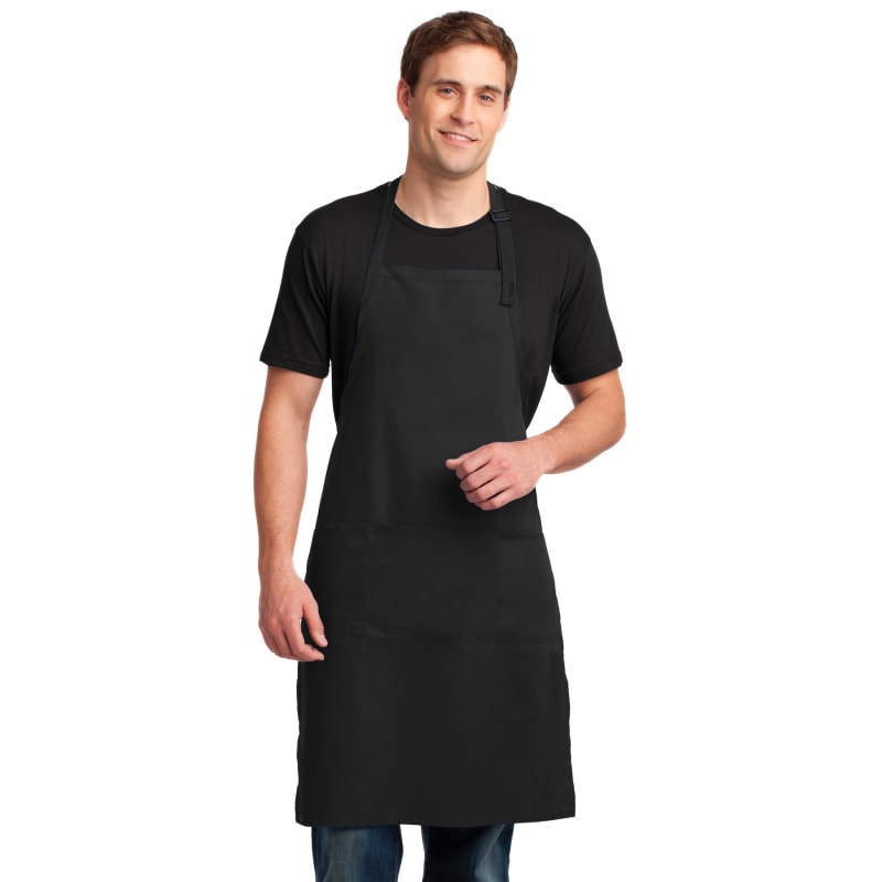 Port Authority Easy Care Extra Long Bib Apron With Stain Release. 18