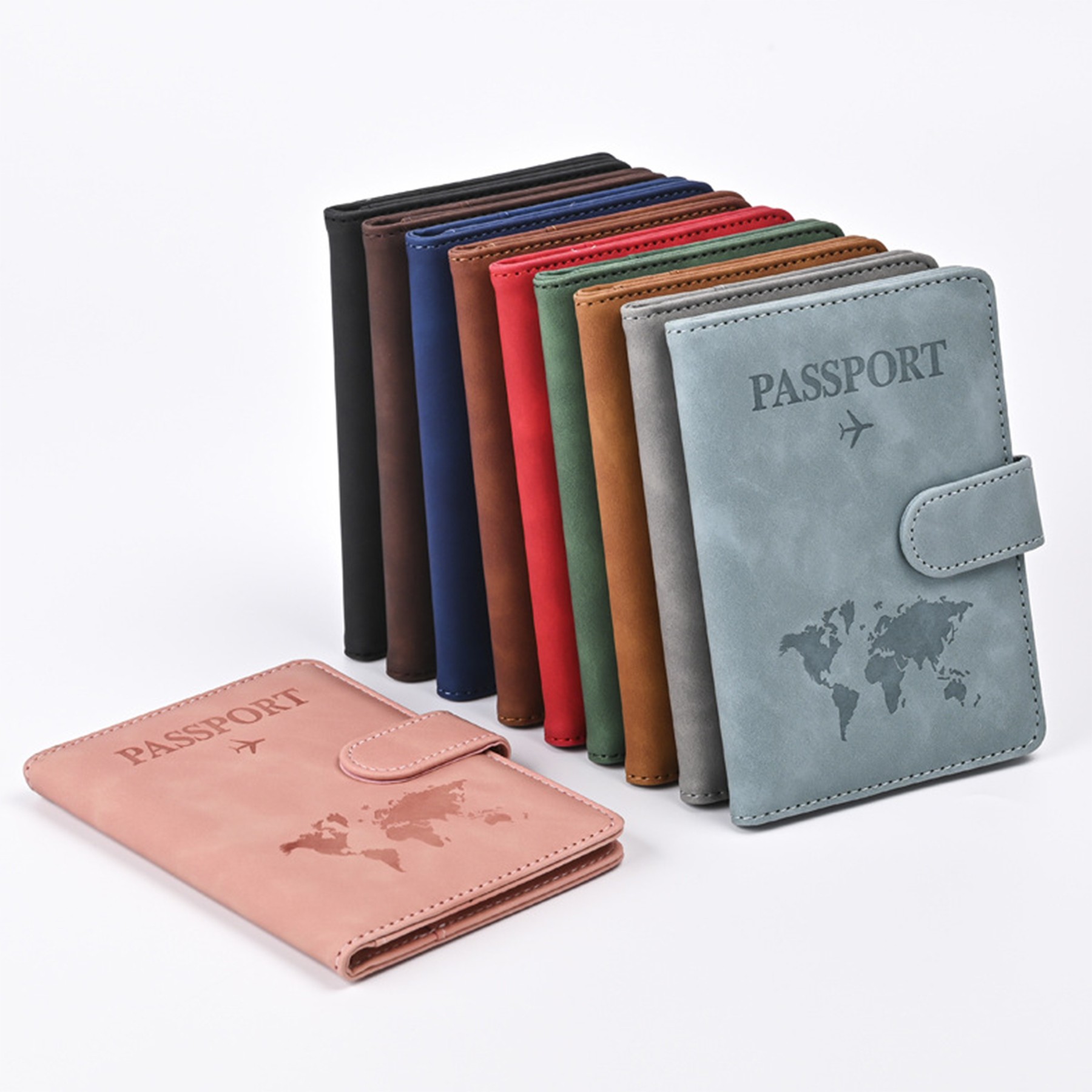 Leather Map Passport Wallet 2