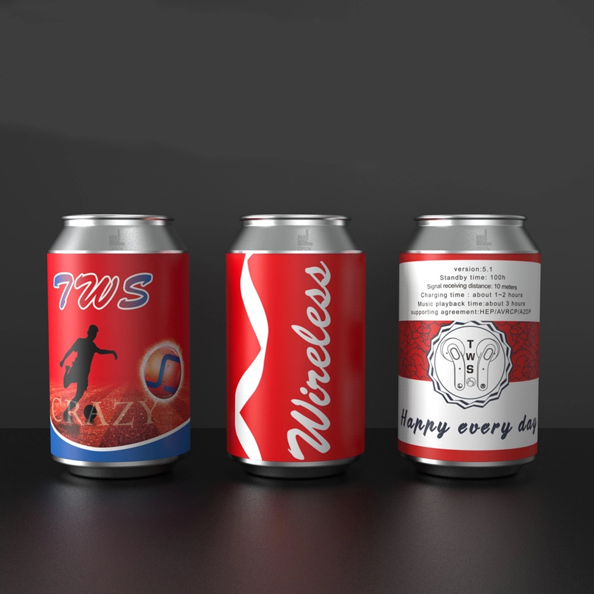 Coca-Cola Can Bluetooth Speaker Earbuds 2