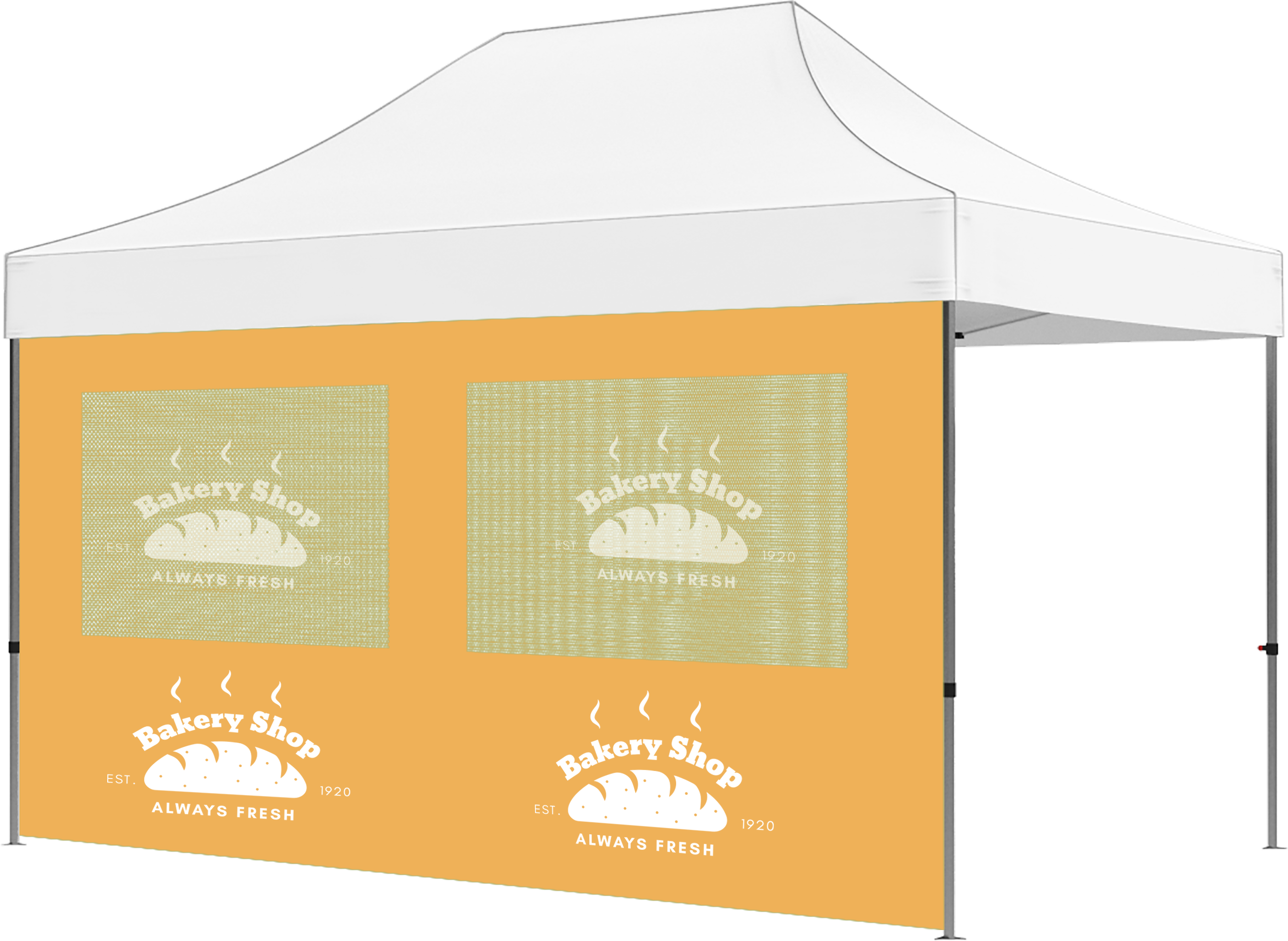 15ft Full Tent Wall Only - 2 Sided Imprint w/Double Polyester Window 1