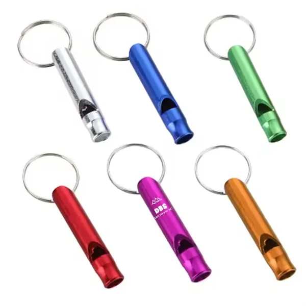 Aluminum Whistle with Keychain