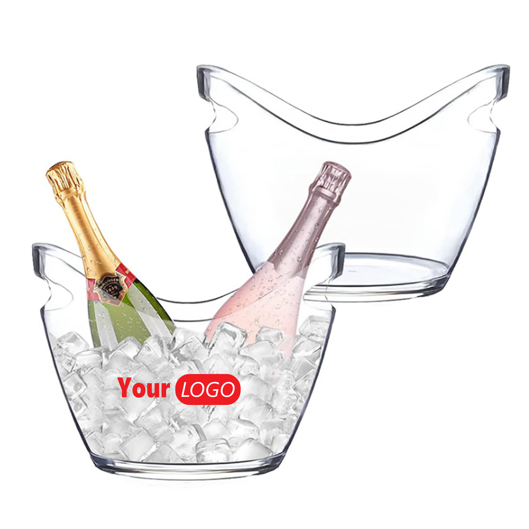 Plastic Oval Ice Buckets For Beer Bottle 2