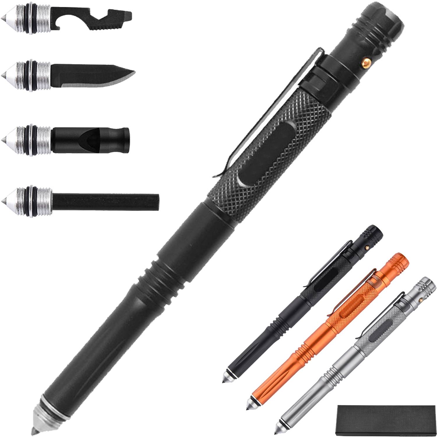 Multi Function LED Outdoor Tactical Survival Pen 9