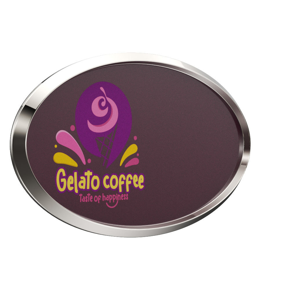 Express Vibraprint® 3" x 1-1/2" Oval Name Badge Holder 11