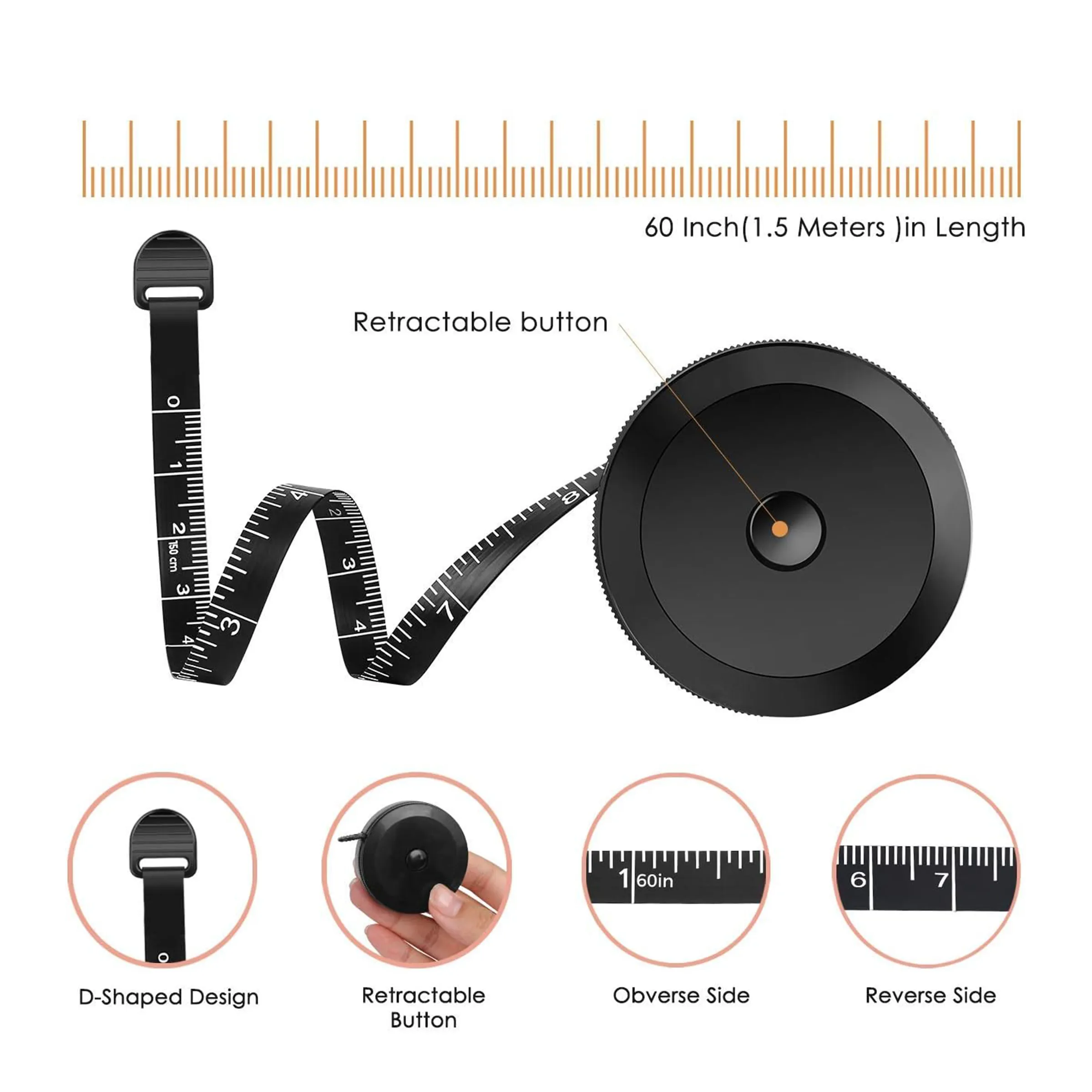 Flexible Small Pocket Tape Measure 5