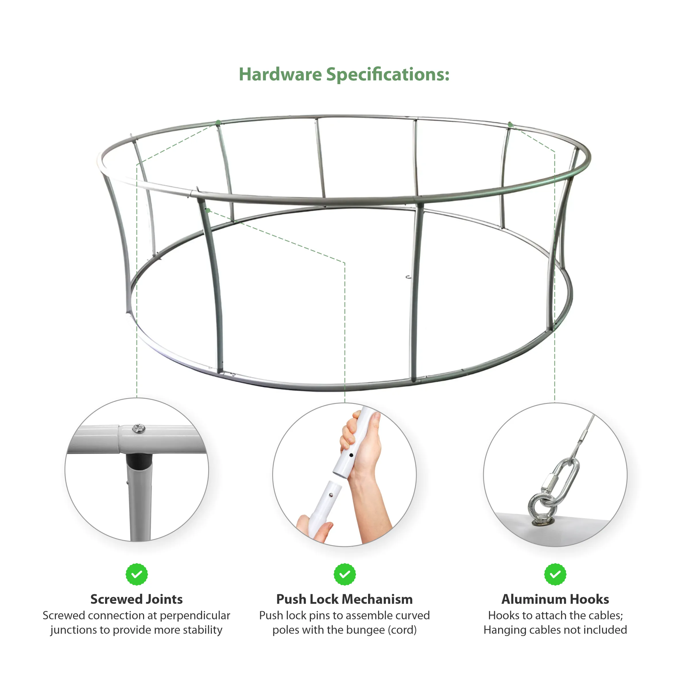12' Circular Hanging Banner Kit (Hardware + Banner) 5
