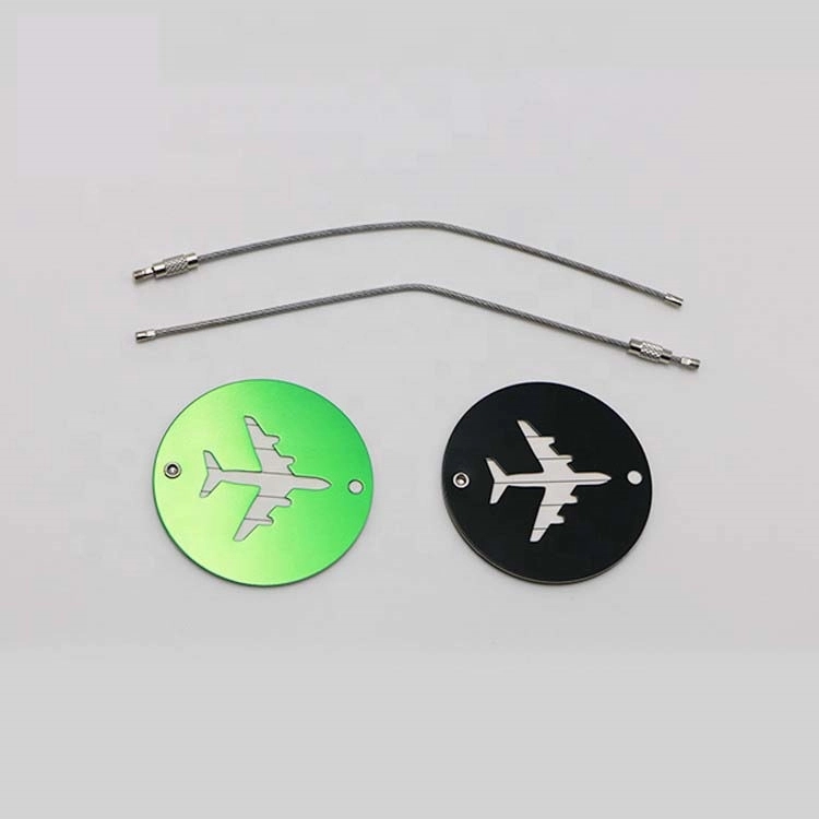 Round Aluminium Handbag Tag with Adjustable Strap 4