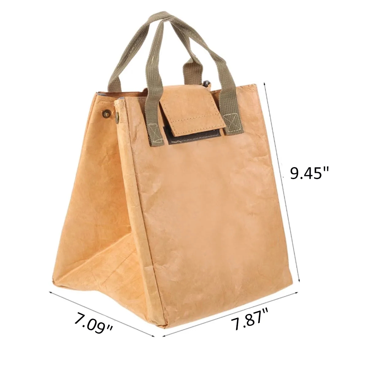 4 Pack Reusable Washable Kraft Paper Insulated Lunch Bag 2