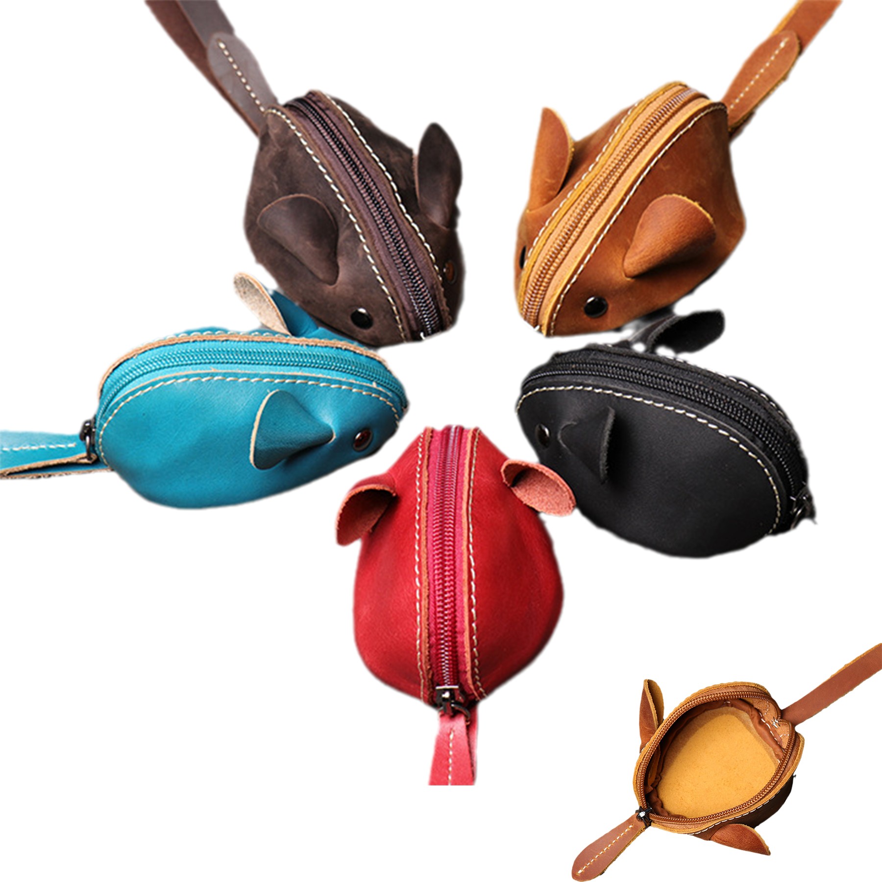 Cowhide Mouse Multifunctional Organizer 2