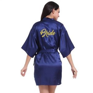 Womens Silk Satin Sleepwear Wedding Party Bride 4