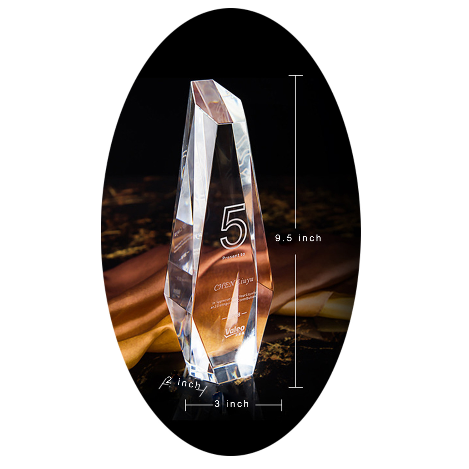 Accent Crystal Tower Award 6