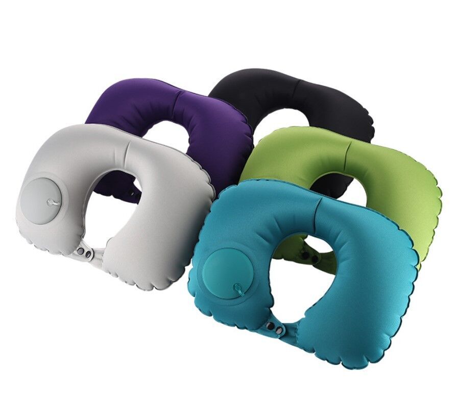 Push-Type Portable Inflatable Pillow, U-Shaped Neck Pillow 1