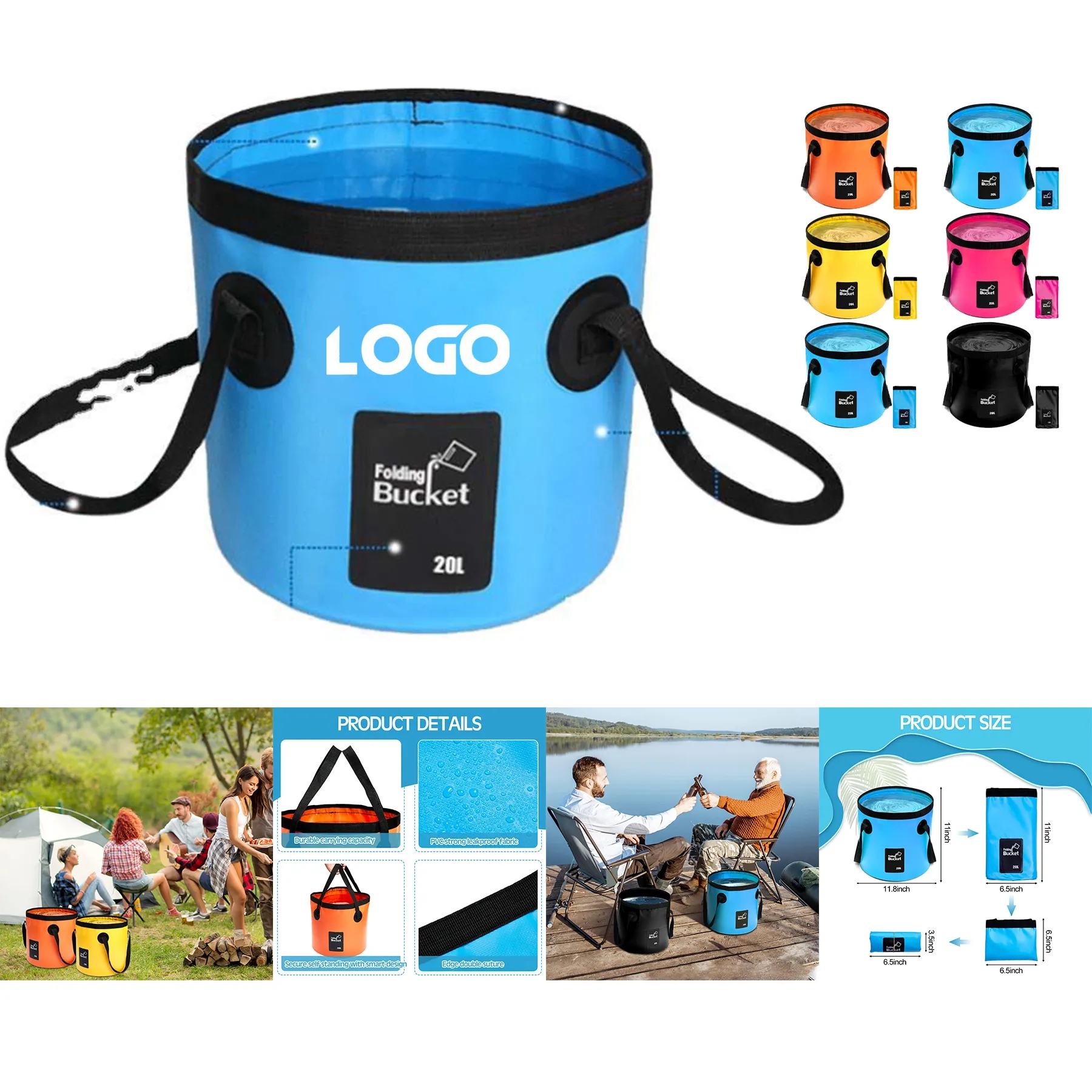 Collapsible Bucket with Handle 2