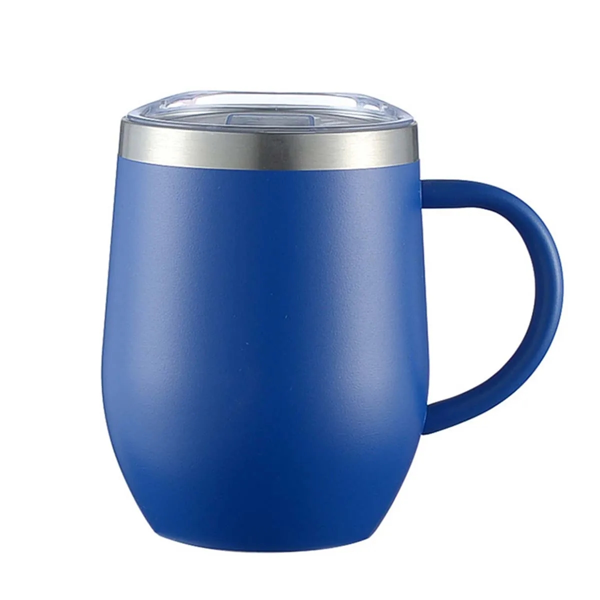 12oz Stainless Steel Insulated Coffee Mug With Lid Handle 2