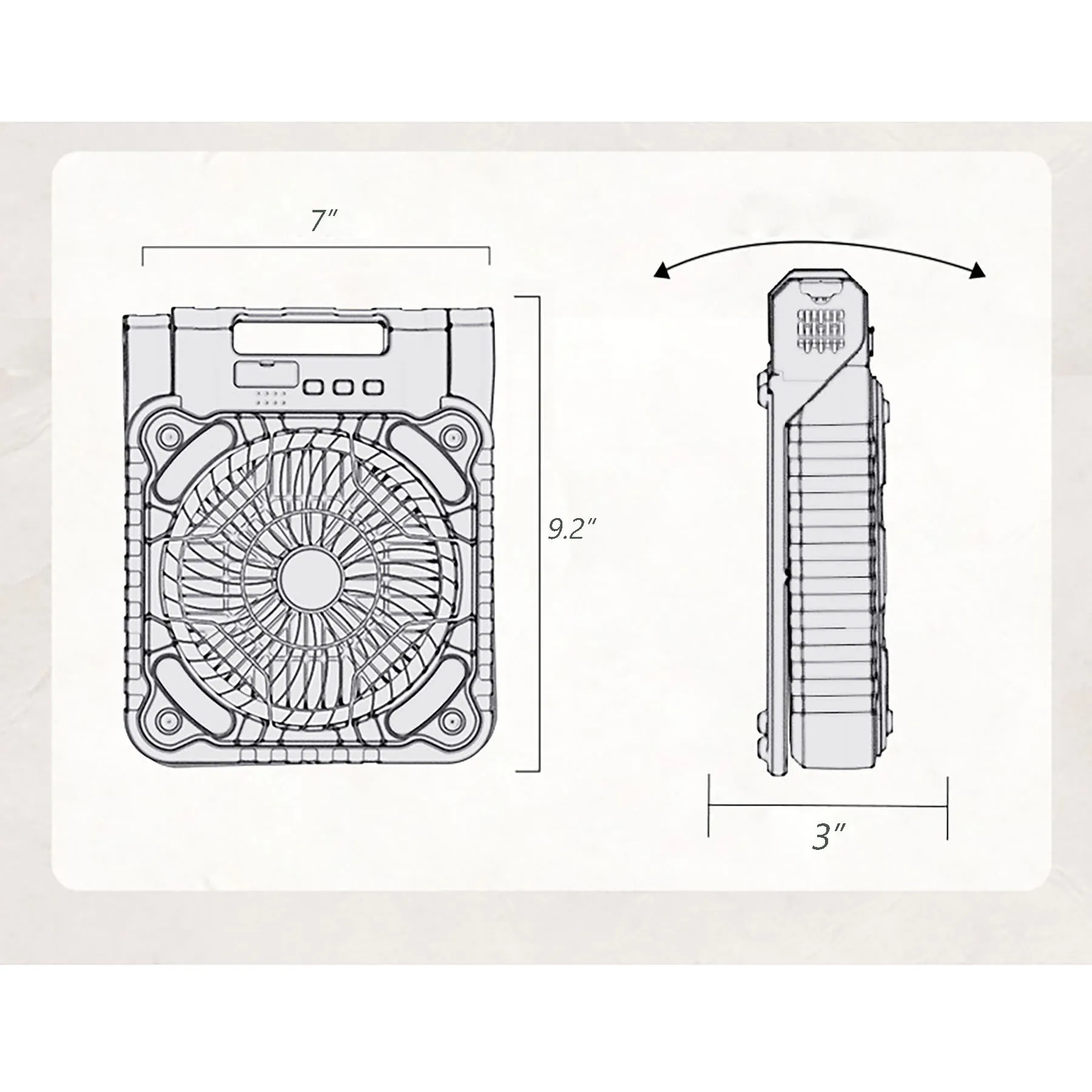Solar Camping Fan 10