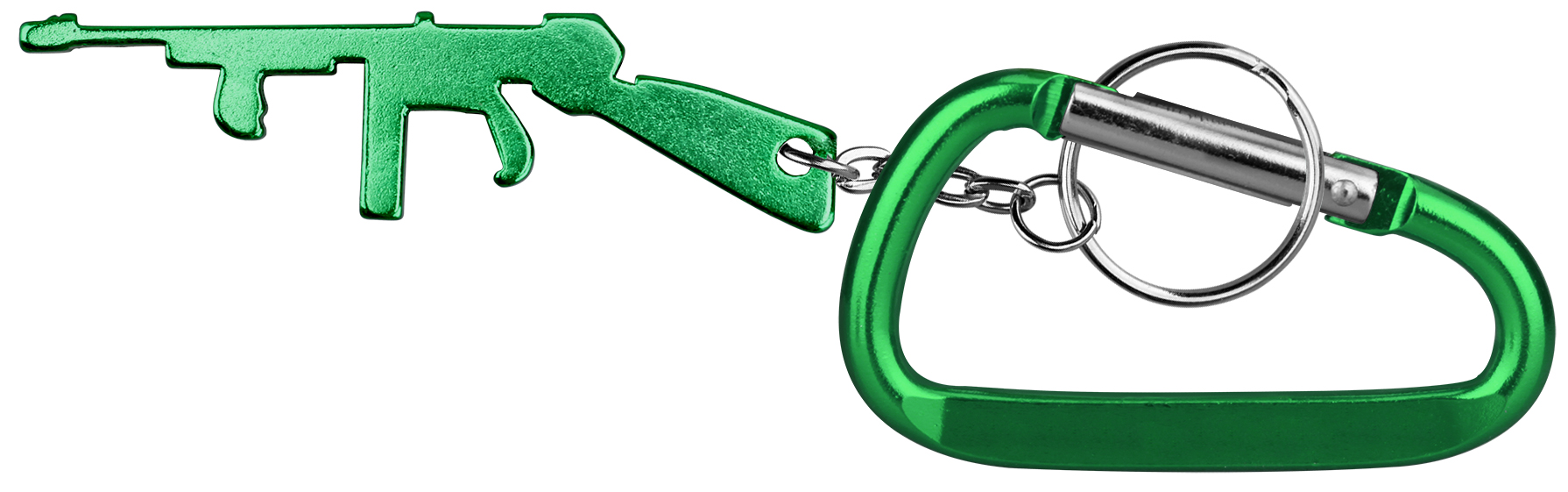 Rifle shape bottle opener key chain & Carabiner 2