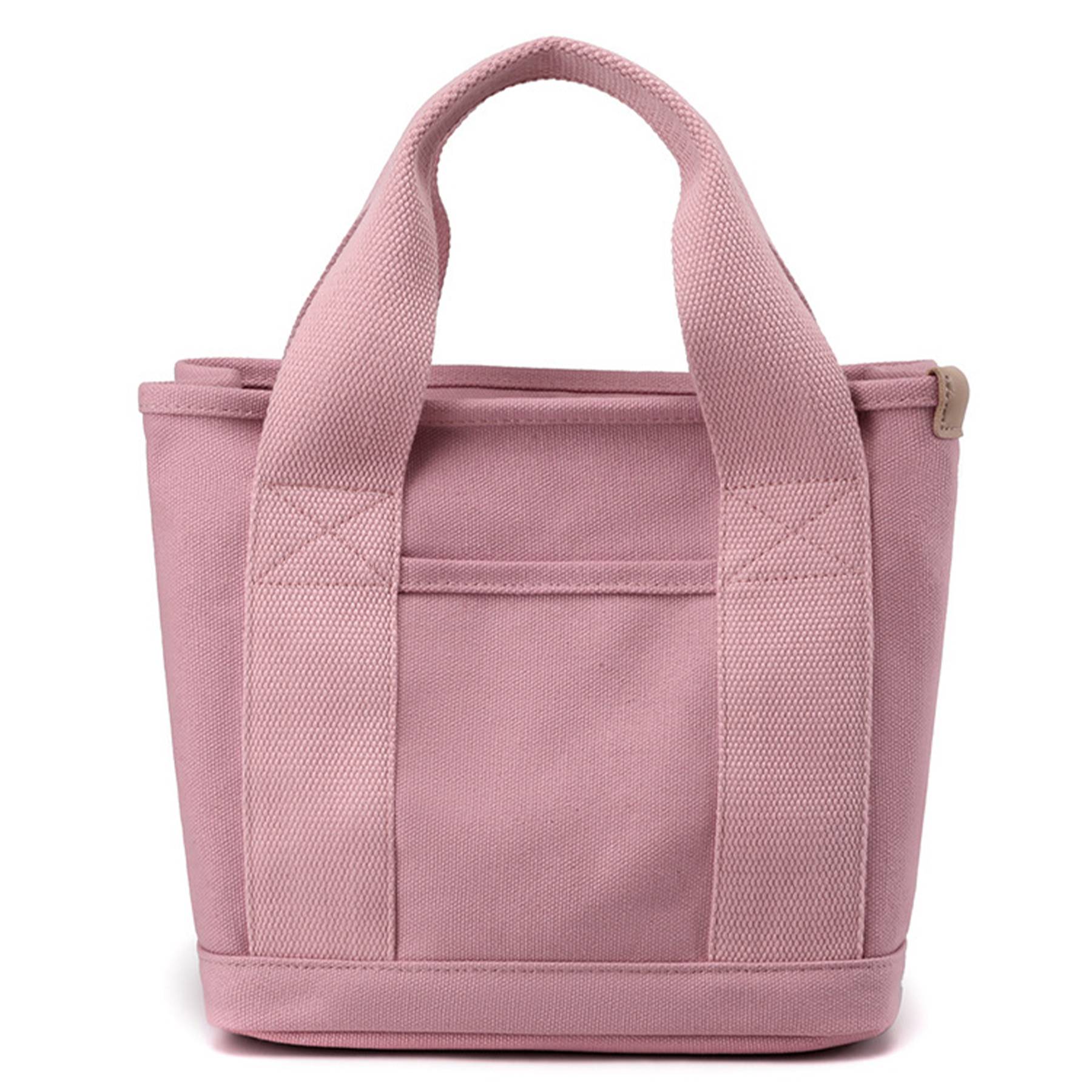 Canvas Small Tote Bag Handbag with Zipper, custom tote bag with logo imprint 9