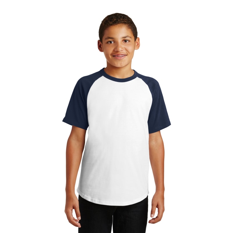 Sport-Tek Youth Short Sleeve Colorblock Raglan Jersey. 18