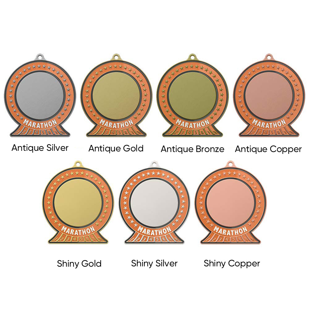 4.5" UV Printed Marathon Medals 2
