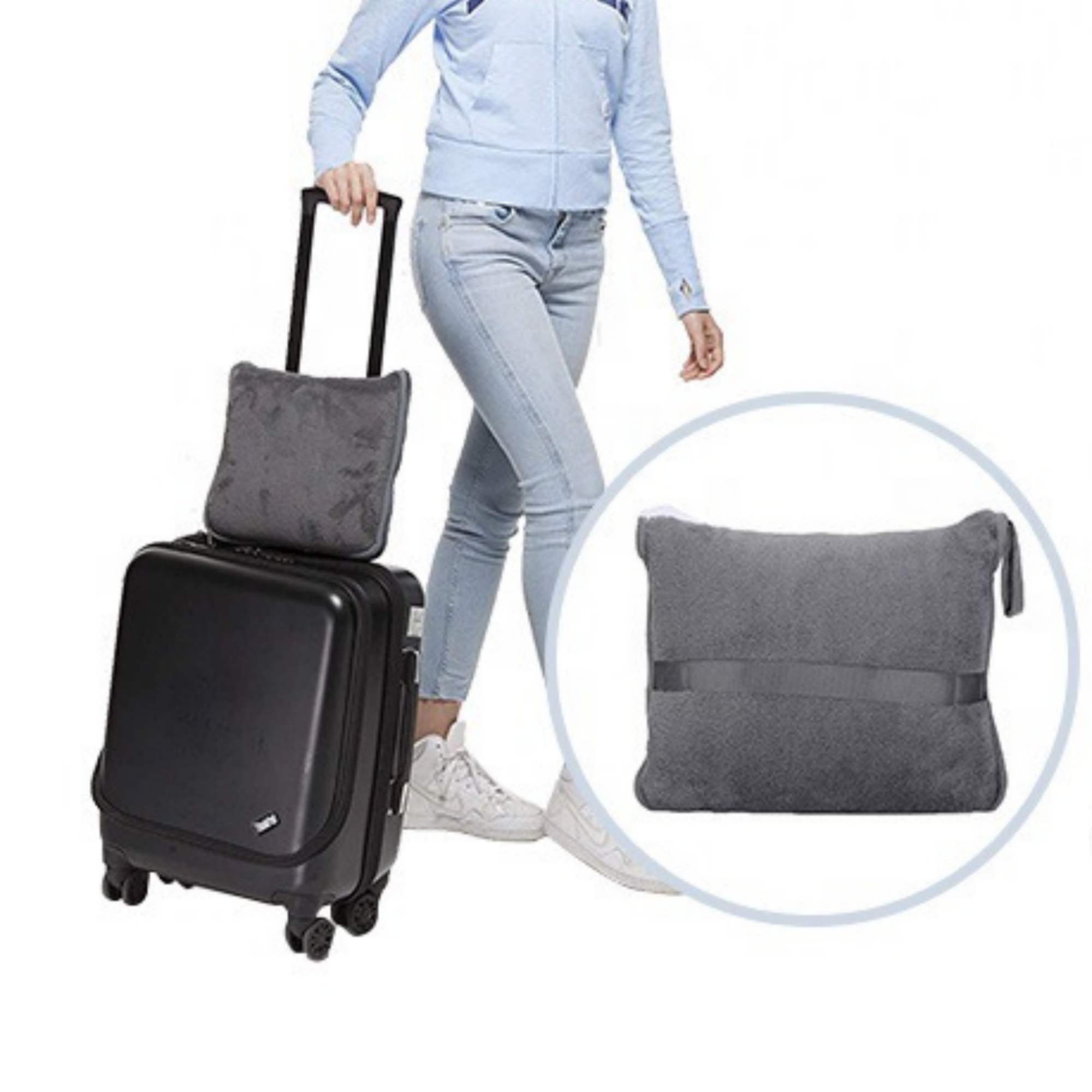 Polyester Travel Blanket Pillow Cover 3