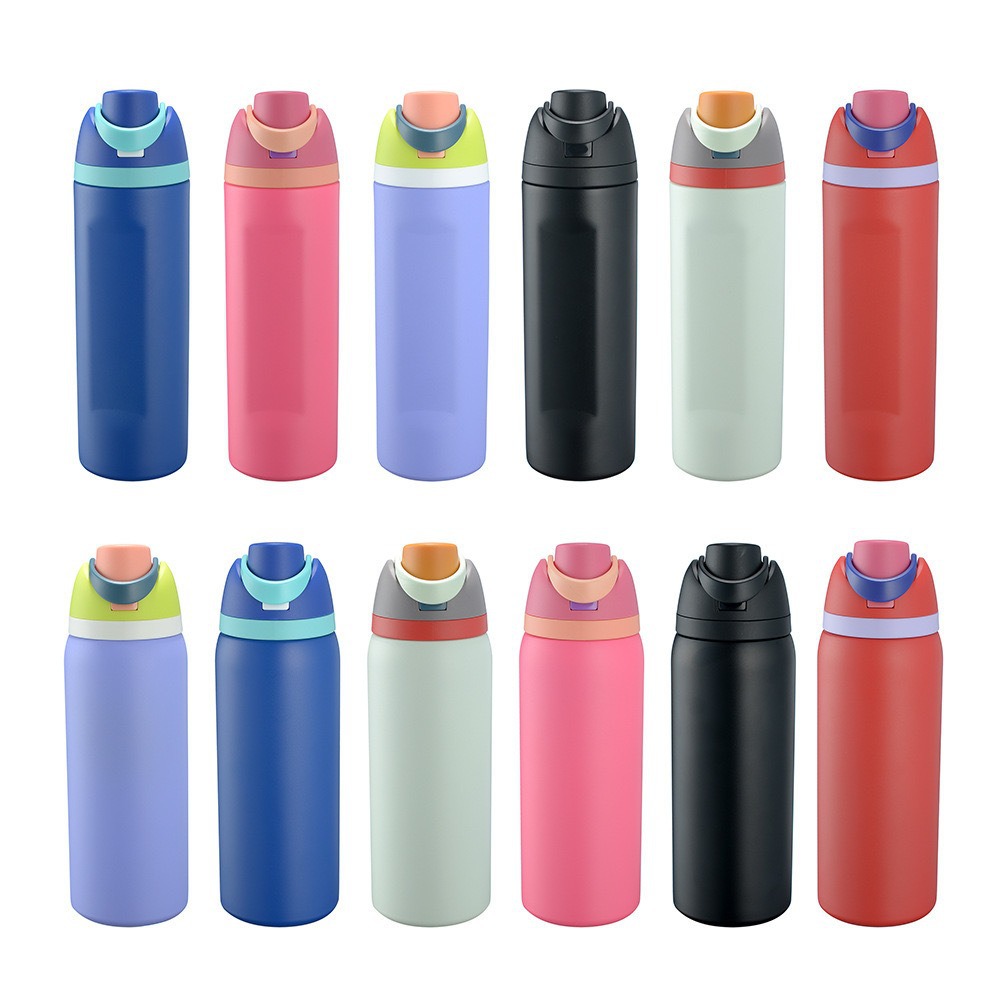 16 oz. Insulated Stainless Steel Water Bottle with Straw Lid 2