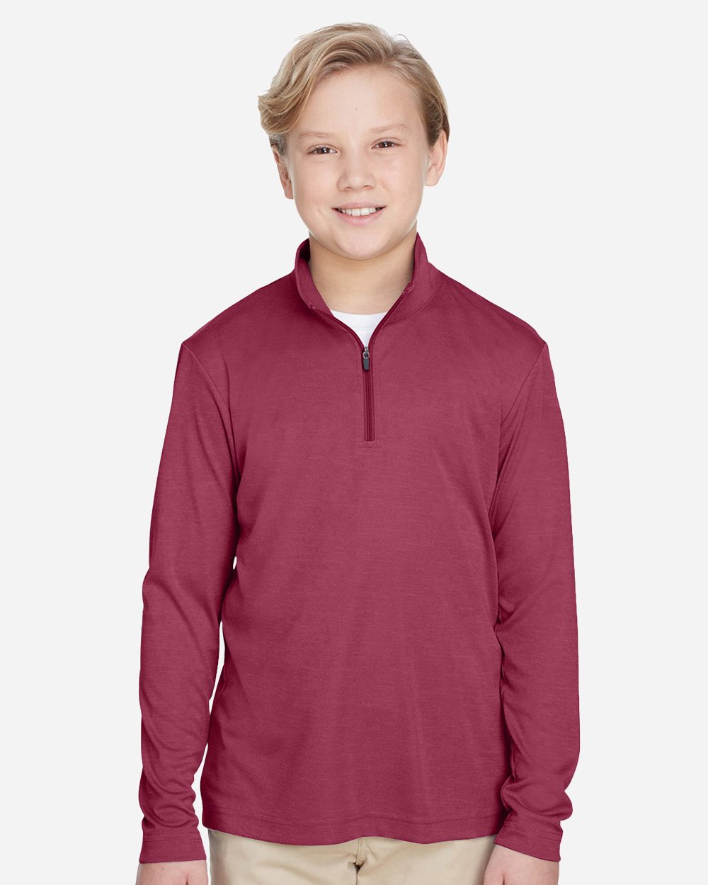 Youth Zone Sonic Heather Performance Quarter-Zip Pullover - TT31HY 8