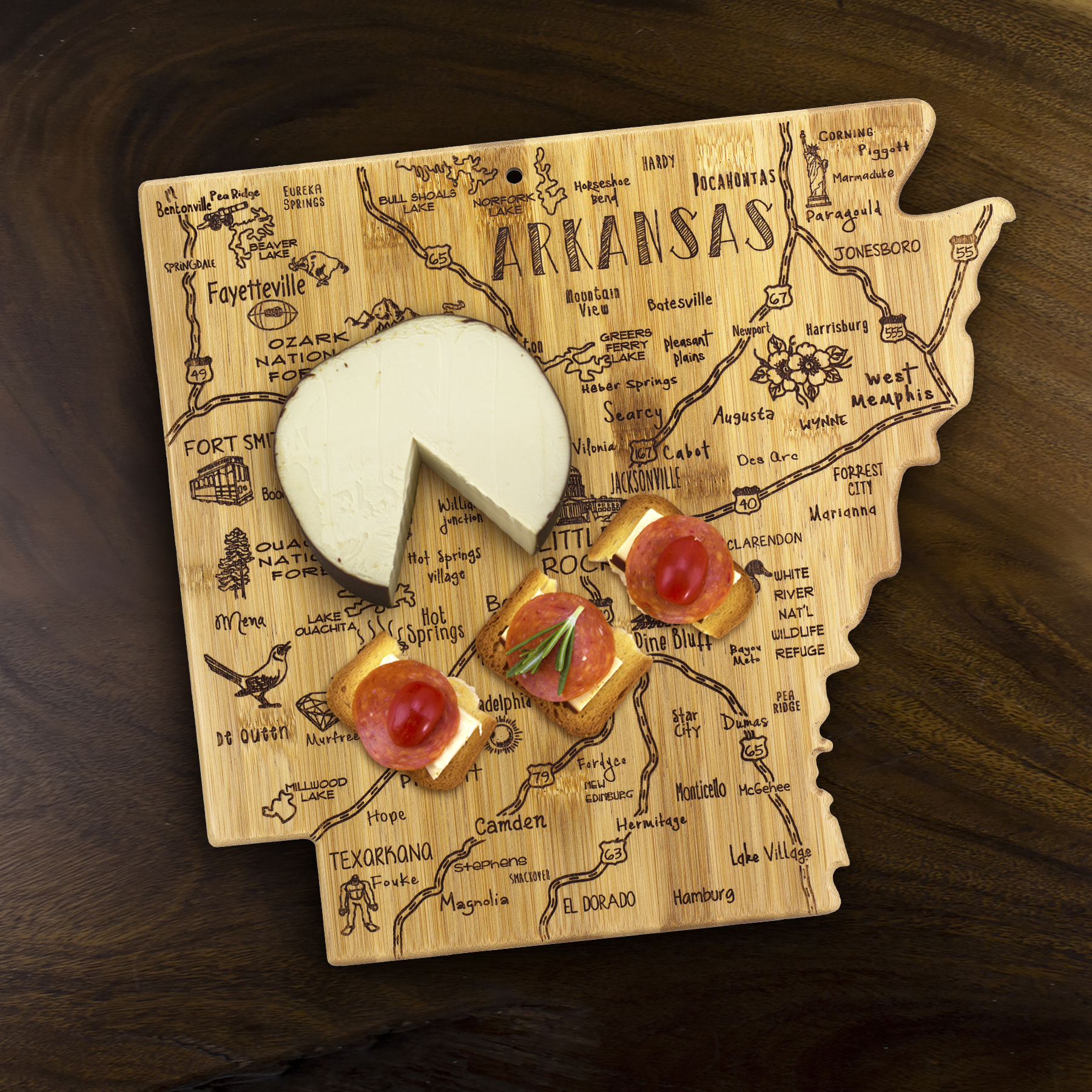 Destination Arkansas Cutting & Serving Board 9