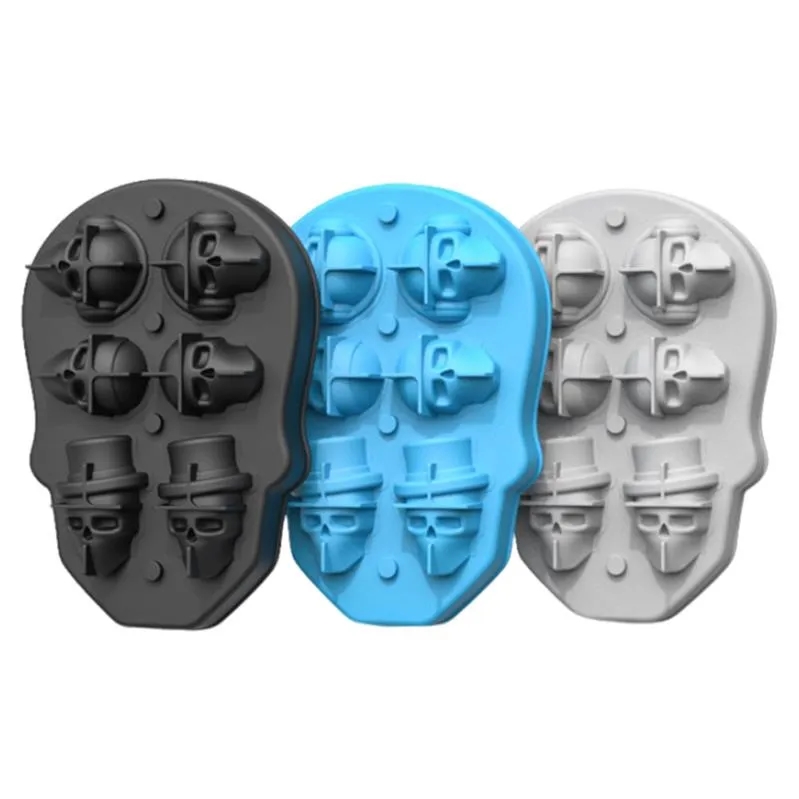 6-Grid Skull Ice Ball Maker 9