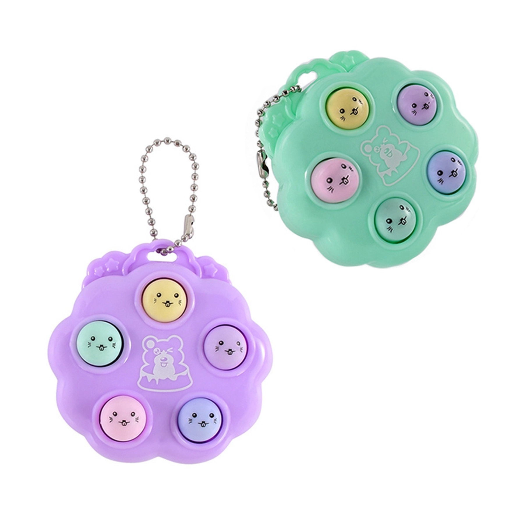 Colorful Push Pop Bubble Keychain Toy Pendant 12