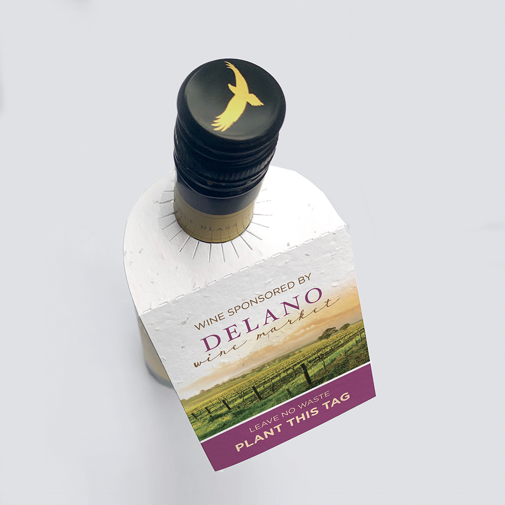 Single-Sided Plantable Wine Bottle Neck Tags 7